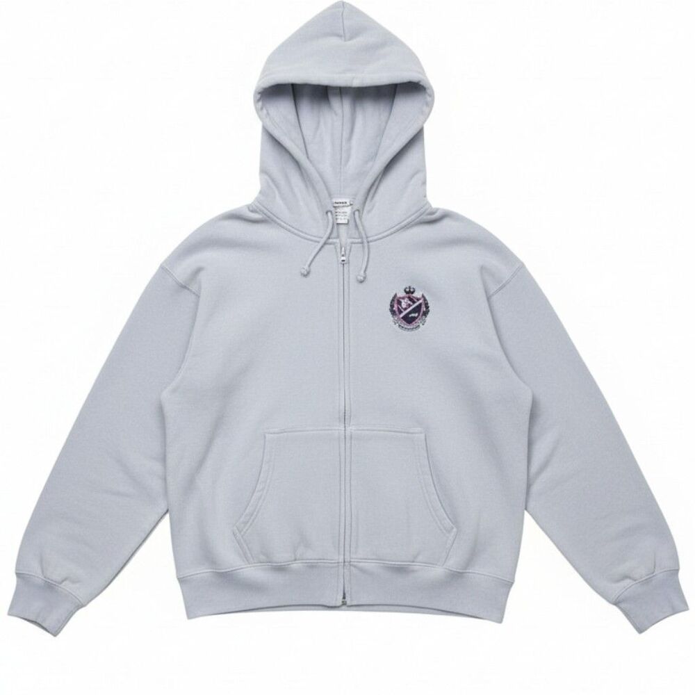PINK Victoria’s Secret Crest Full Zip Hoodie Light Blue Women’s XL